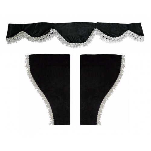 Noir rideaux peluche velours - rideaux,